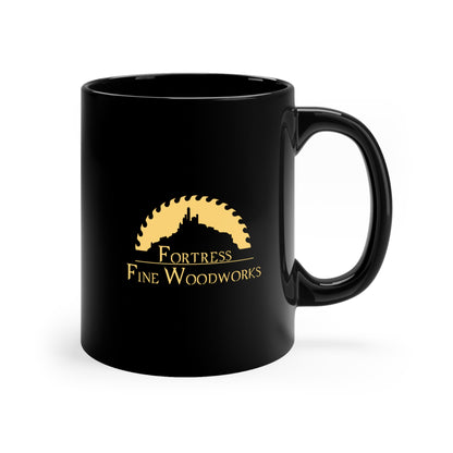 In Wood We Trust Black Mug