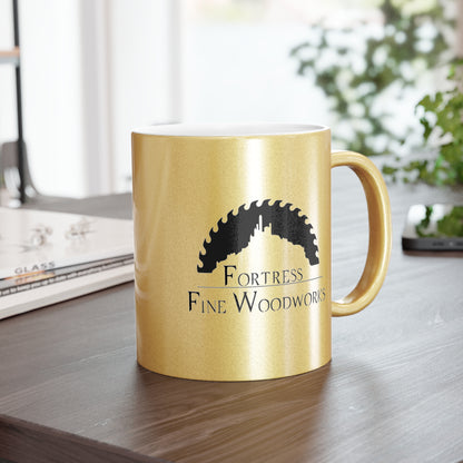 In Wood We Trust Gold Mug