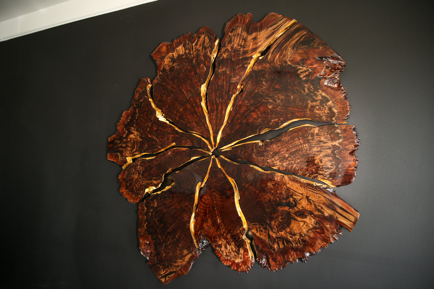 Claro Walnut Burl Slab Wall Art