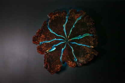 Claro Walnut Burl Slab Wall Art