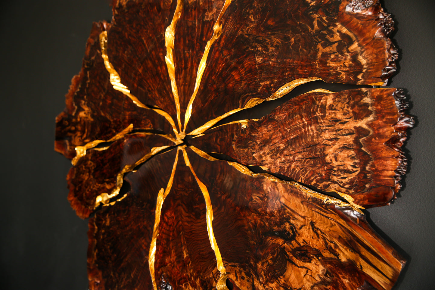Claro Walnut Burl Slab Wall Art