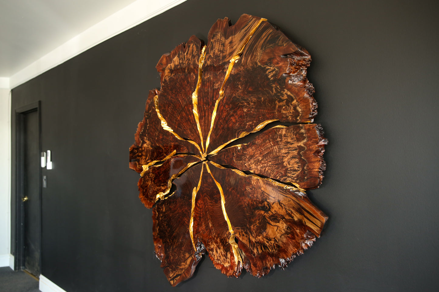 Claro Walnut Burl Slab Wall Art