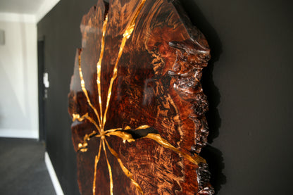 Claro Walnut Burl Slab Wall Art