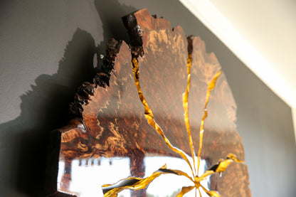 Claro Walnut Burl Slab Wall Art