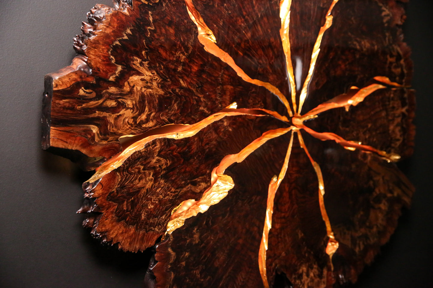 Claro Walnut Burl Slab Wall Art